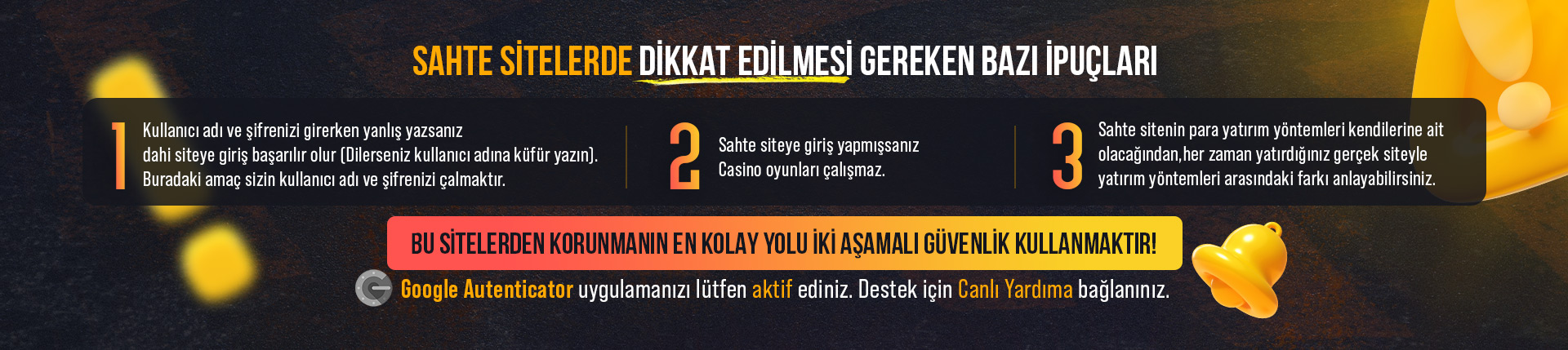 sahte sitelere uyarı